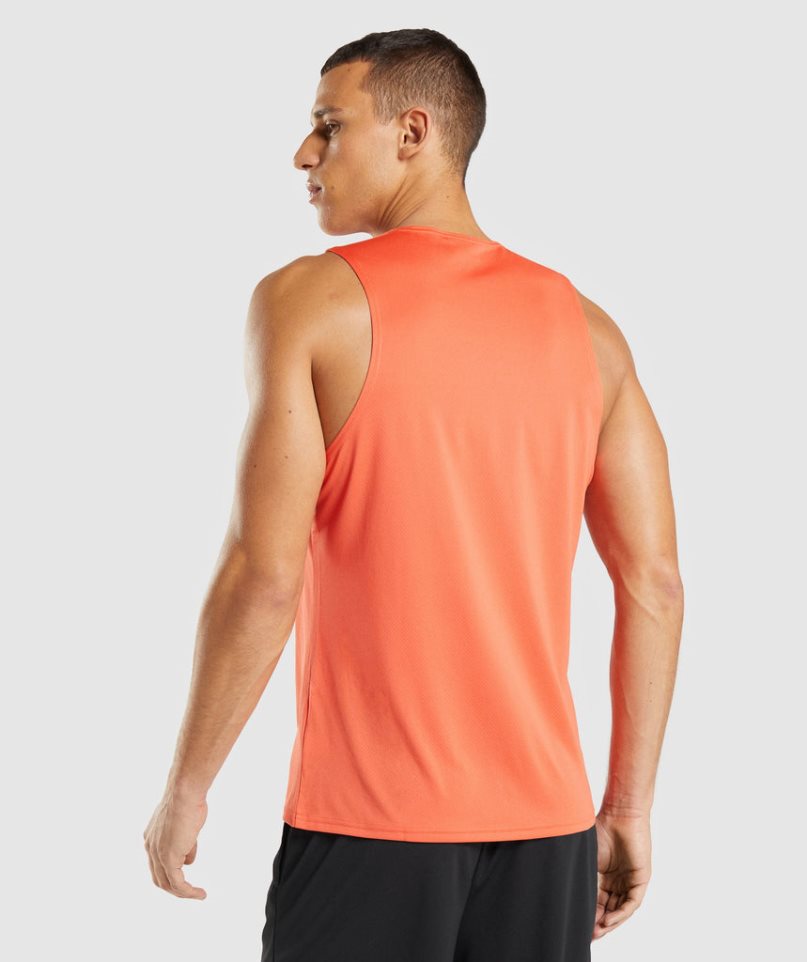 Men's Gymshark Arrival Tanks Orange | NZ 9OGMRL